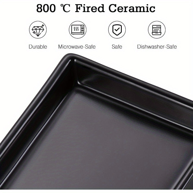 Bathroom Vanity Tray Mini Soap Dispenser Small Ceramic Perfume and Jewelry Dish Trinket Holder Rectangle Candle Tray Bath Organizer Kitchen Sink Narrow Soap Dish Black