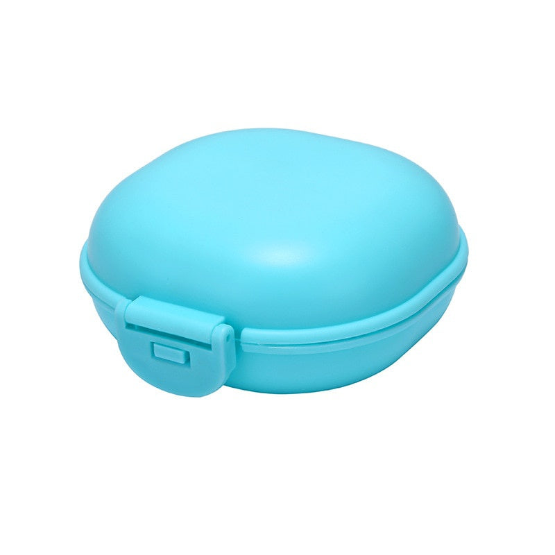 2pcs Portable Candy-Colored Plastic Soap Dish Set, Oval Travel and Home Shower Holder for Bathroom Essentials