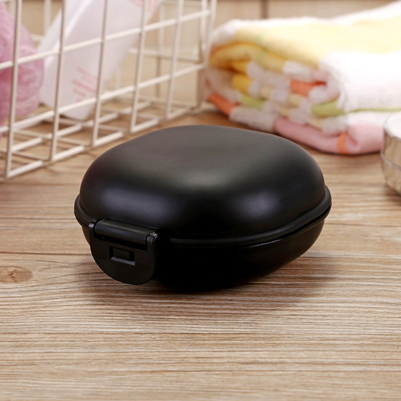 2pcs Portable Candy-Colored Plastic Soap Dish Set, Oval Travel and Home Shower Holder for Bathroom Essentials