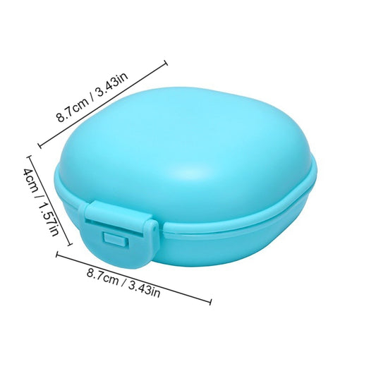 2pcs Portable Candy-Colored Plastic Soap Dish Set, Oval Travel and Home Shower Holder for Bathroom Essentials