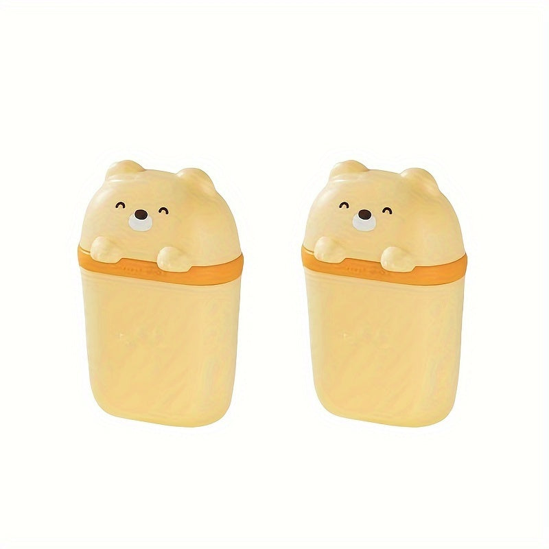 Cute Cartoon Bear Soap Dish - Leak-Proof Portable Travel Soap Box with Paw Prints, Compact Lightweight PP Plastic for Bathroom, Camping, Gym - White\u002FYellow\u002FPink